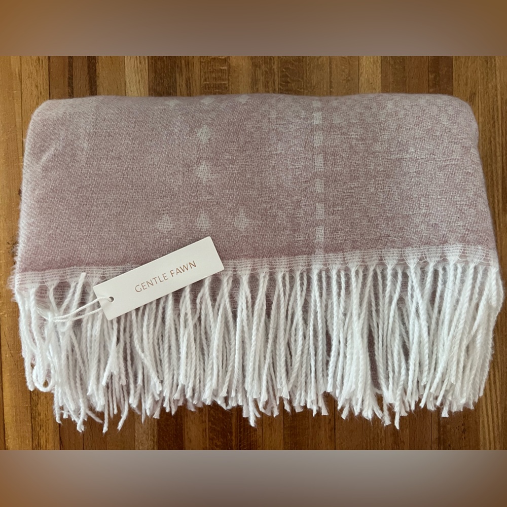 Gentle Fawn Soft Pink Shawl with Fringe - Picture 4 of 4